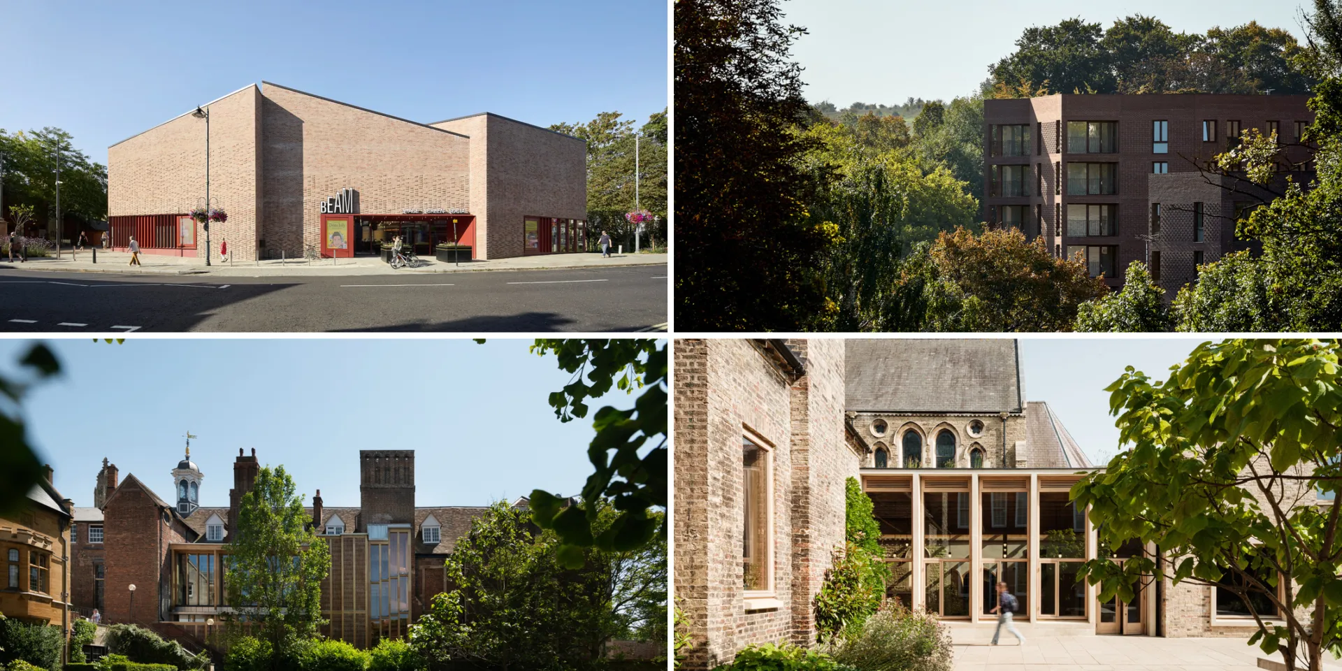 Grid of four projects