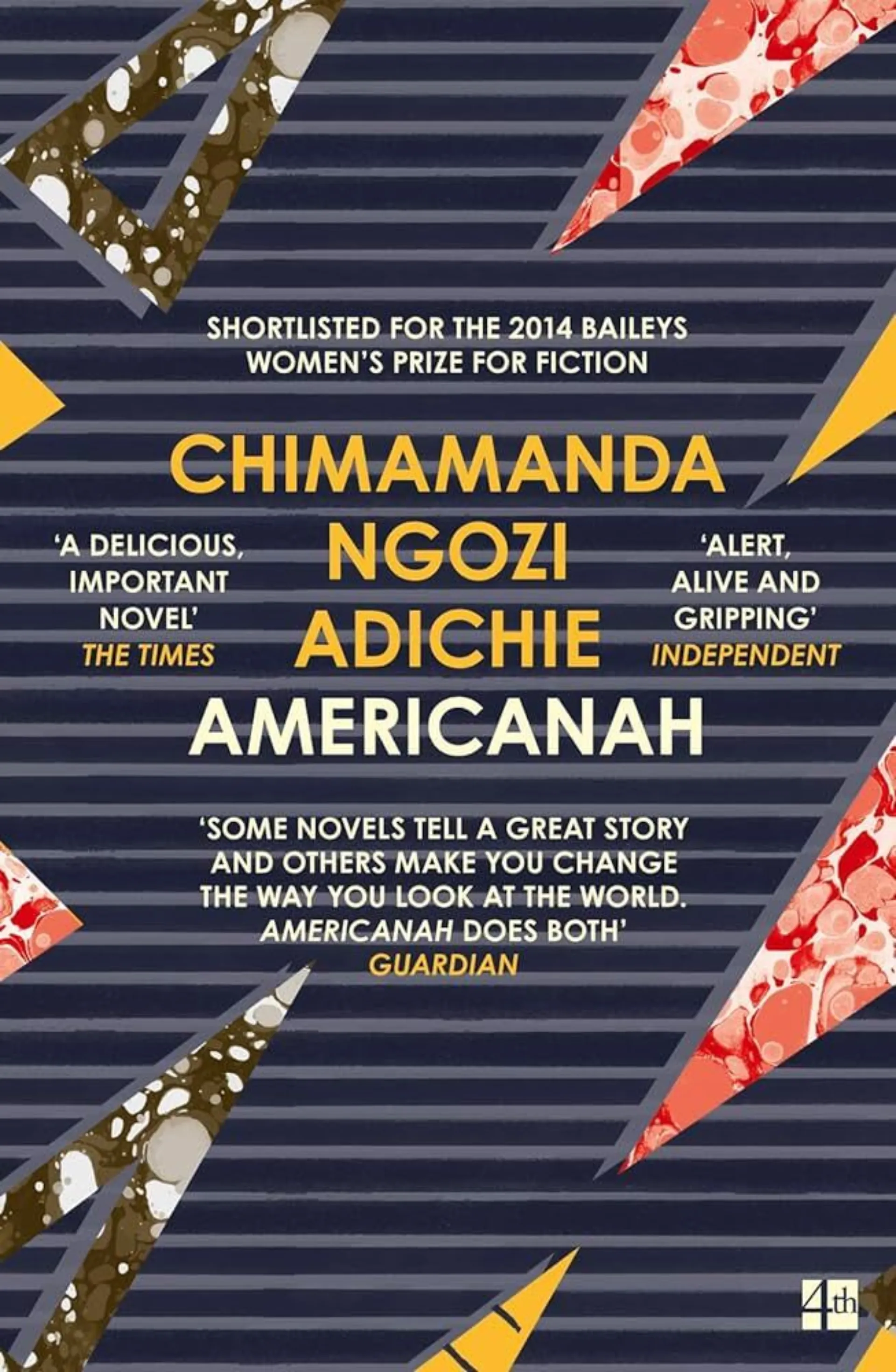 Front cover of the book Americanah, by Chimamanda Ngozi Adichie.