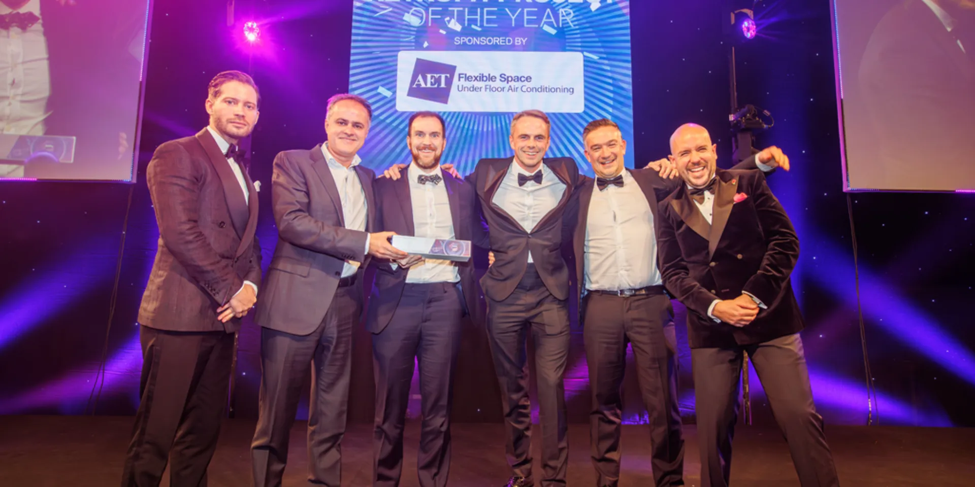 Engineer Dean Irvine with colleagues from Quantum, Eric Parry and Tom Allen