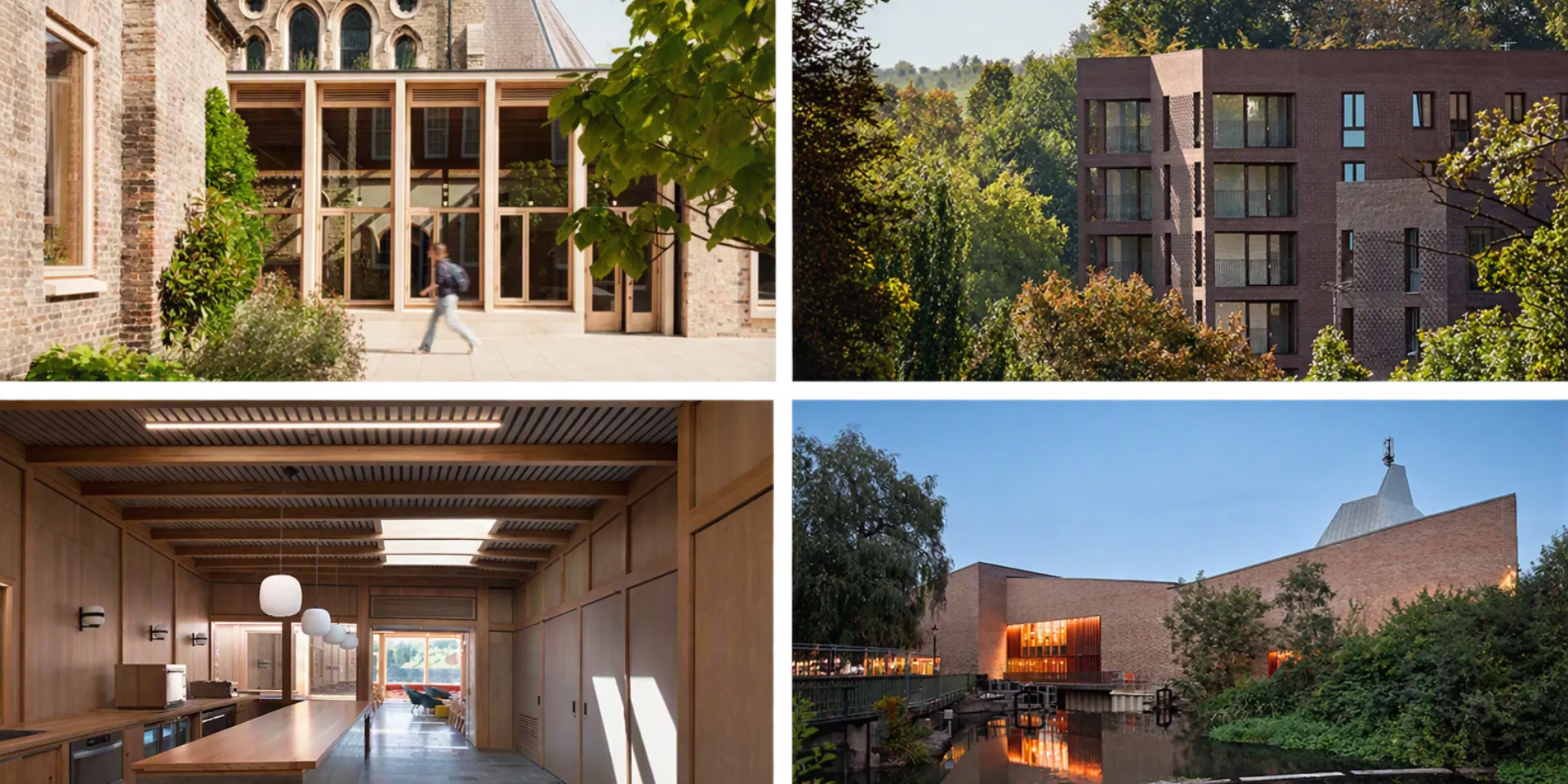 four images on one page all of buildings