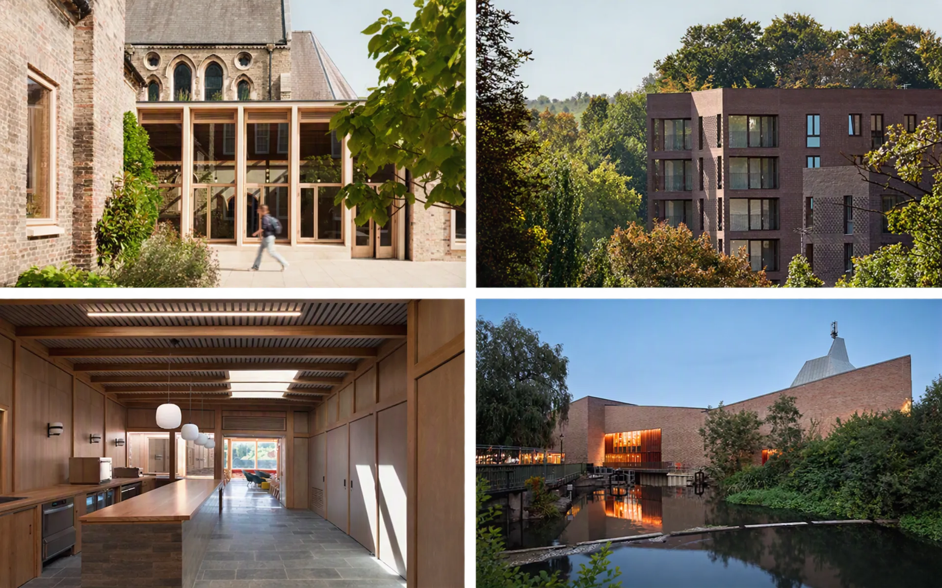 four images on one page all of buildings