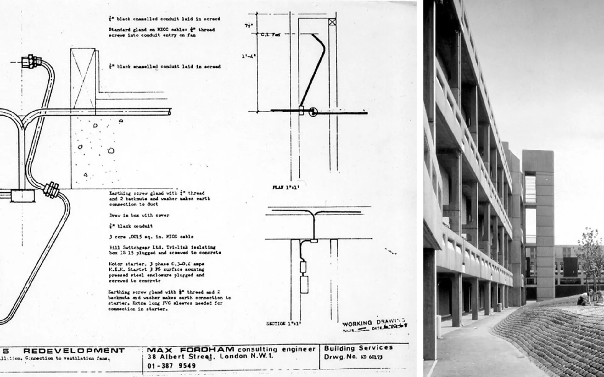 A schematic of the cast-in electrical design, alongside a photo of the final development.