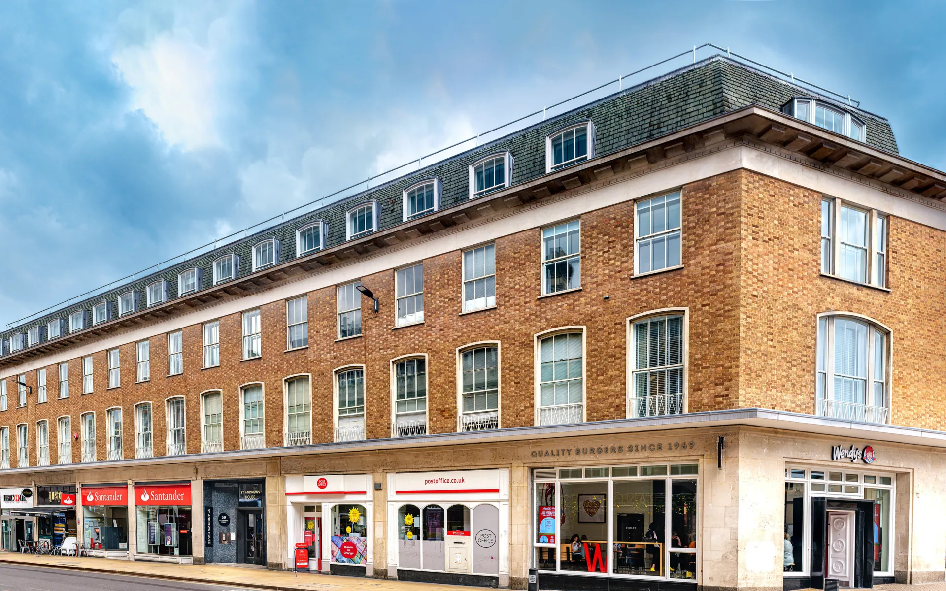 The street entrance of St Andrew's House, the Max Fordham Cambridge office