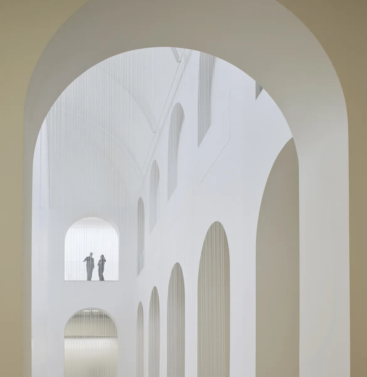 A series of archways inside the gallery