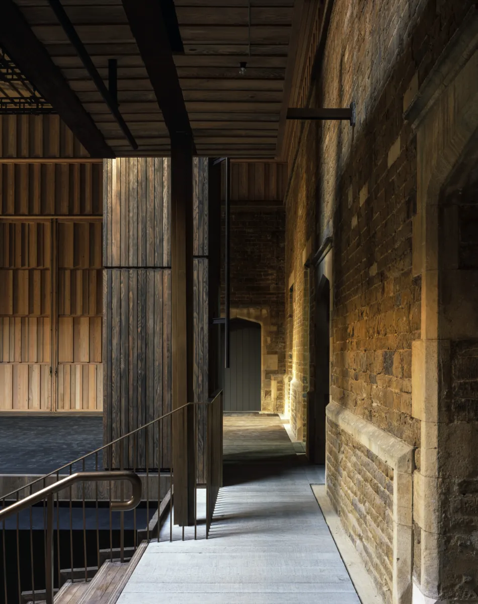 A hallway with natural light