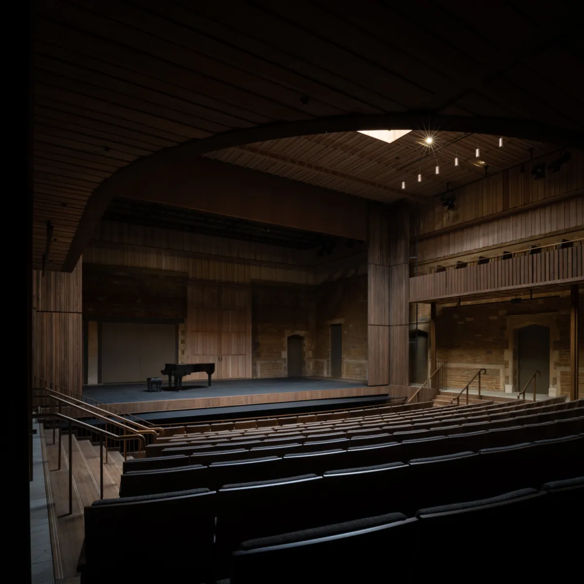 The stage in darkness
