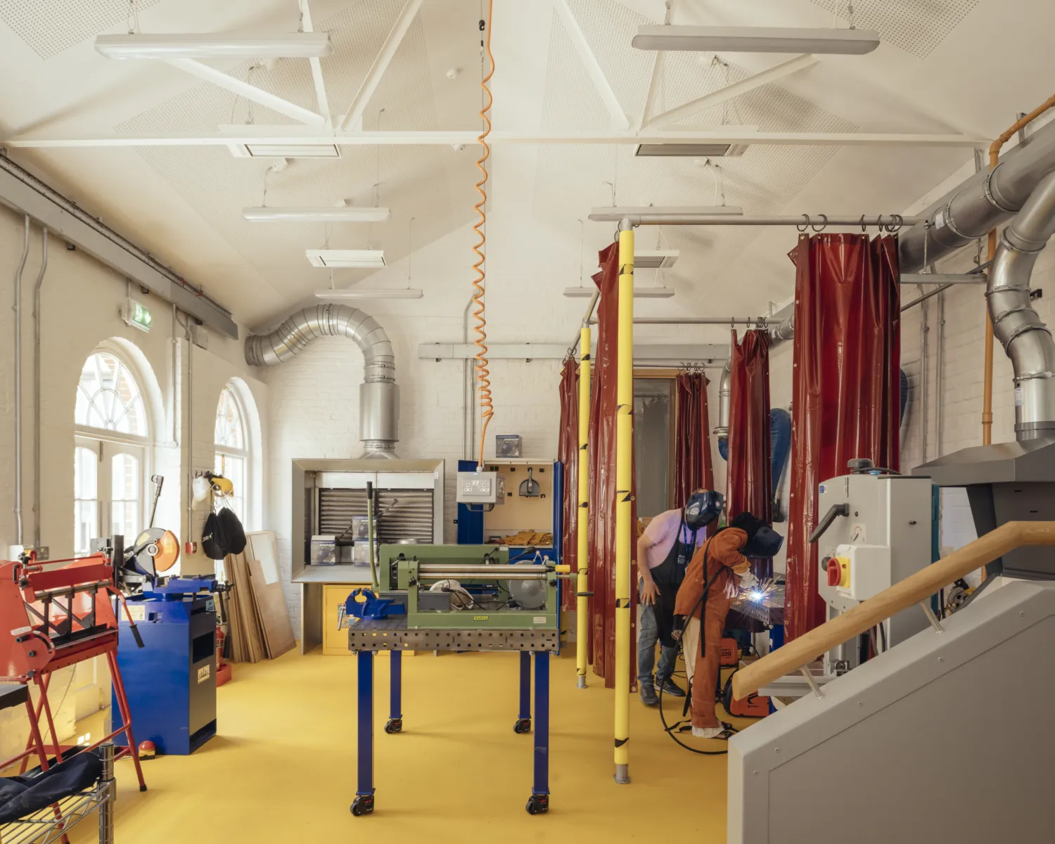 Workshop with big windows