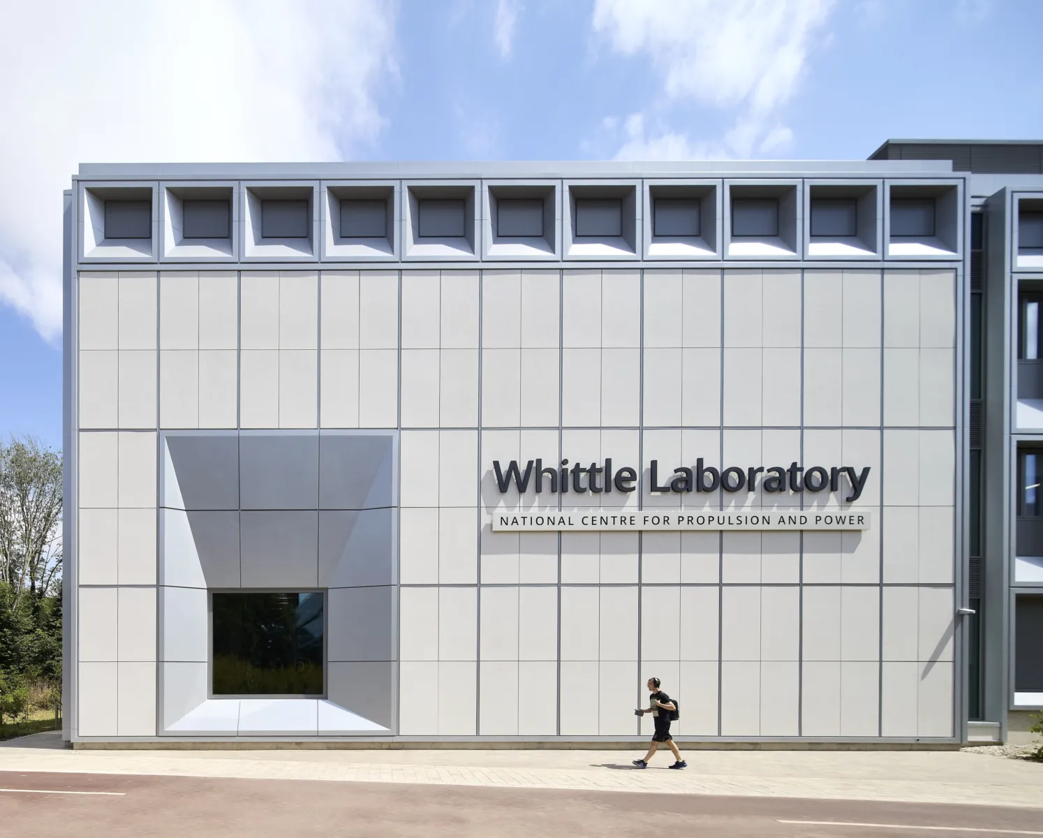 External view of the Whittle Laboratory façade and main entrance.