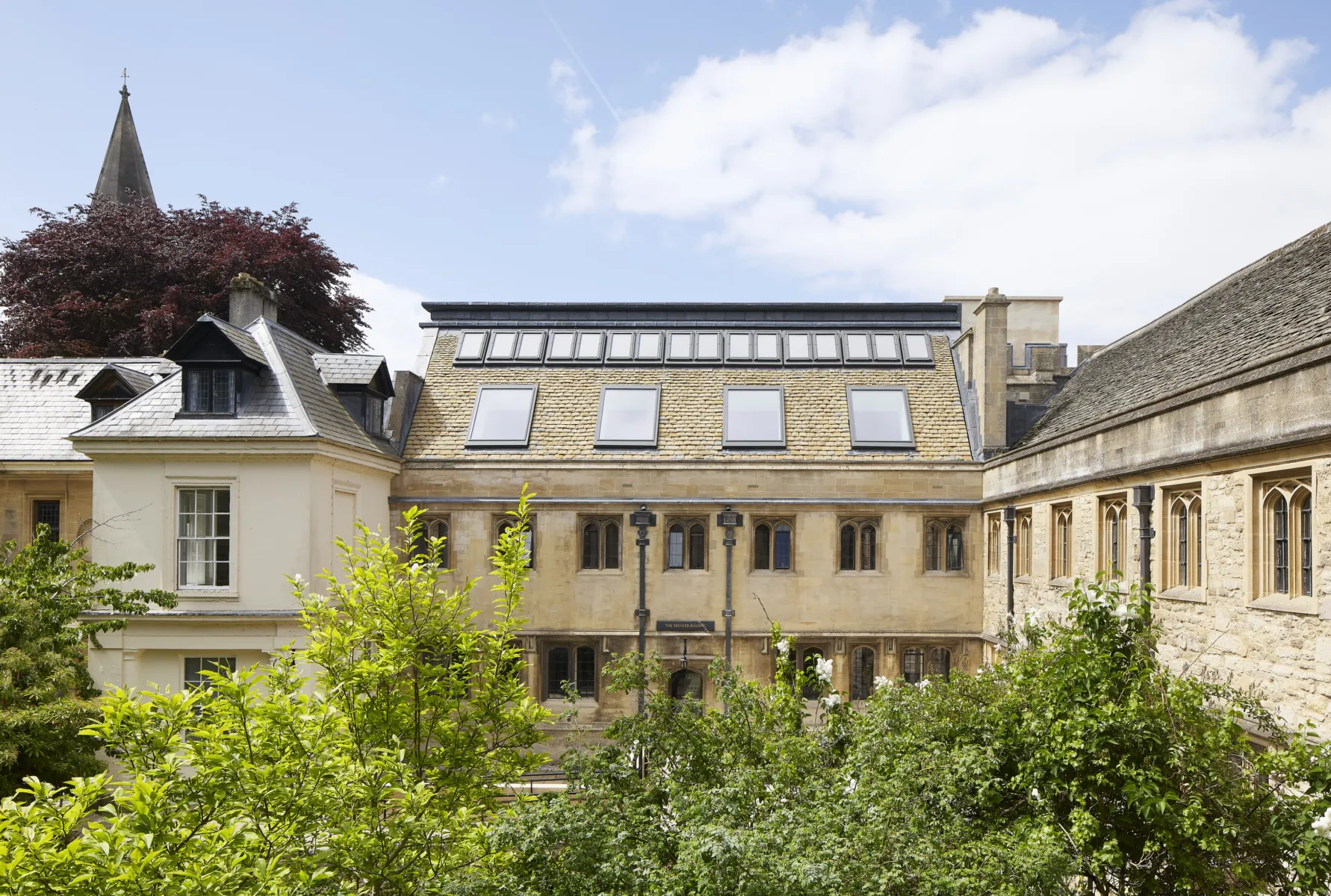 Historic light coloured stone facade