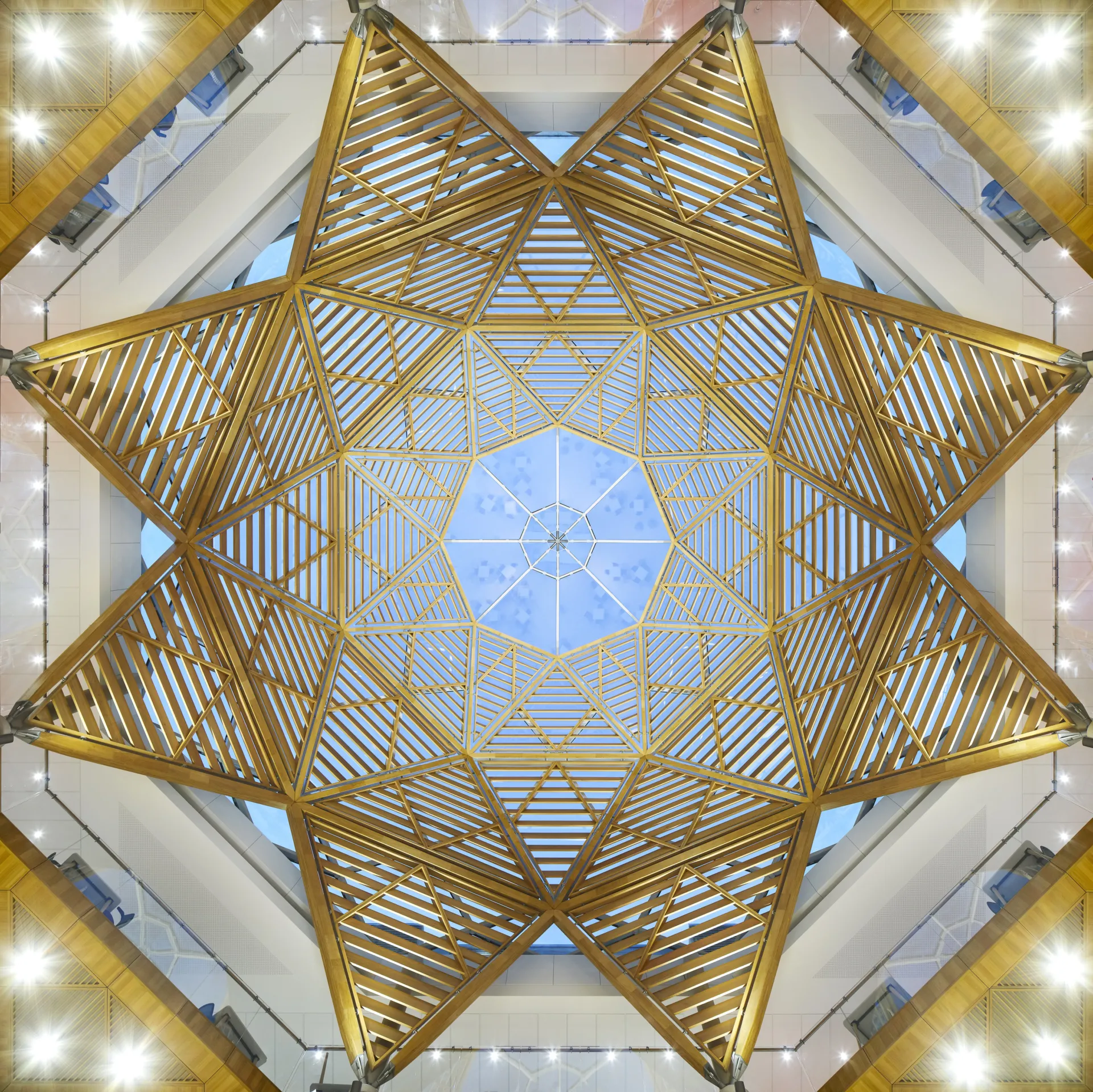 The skylight in the main atrium