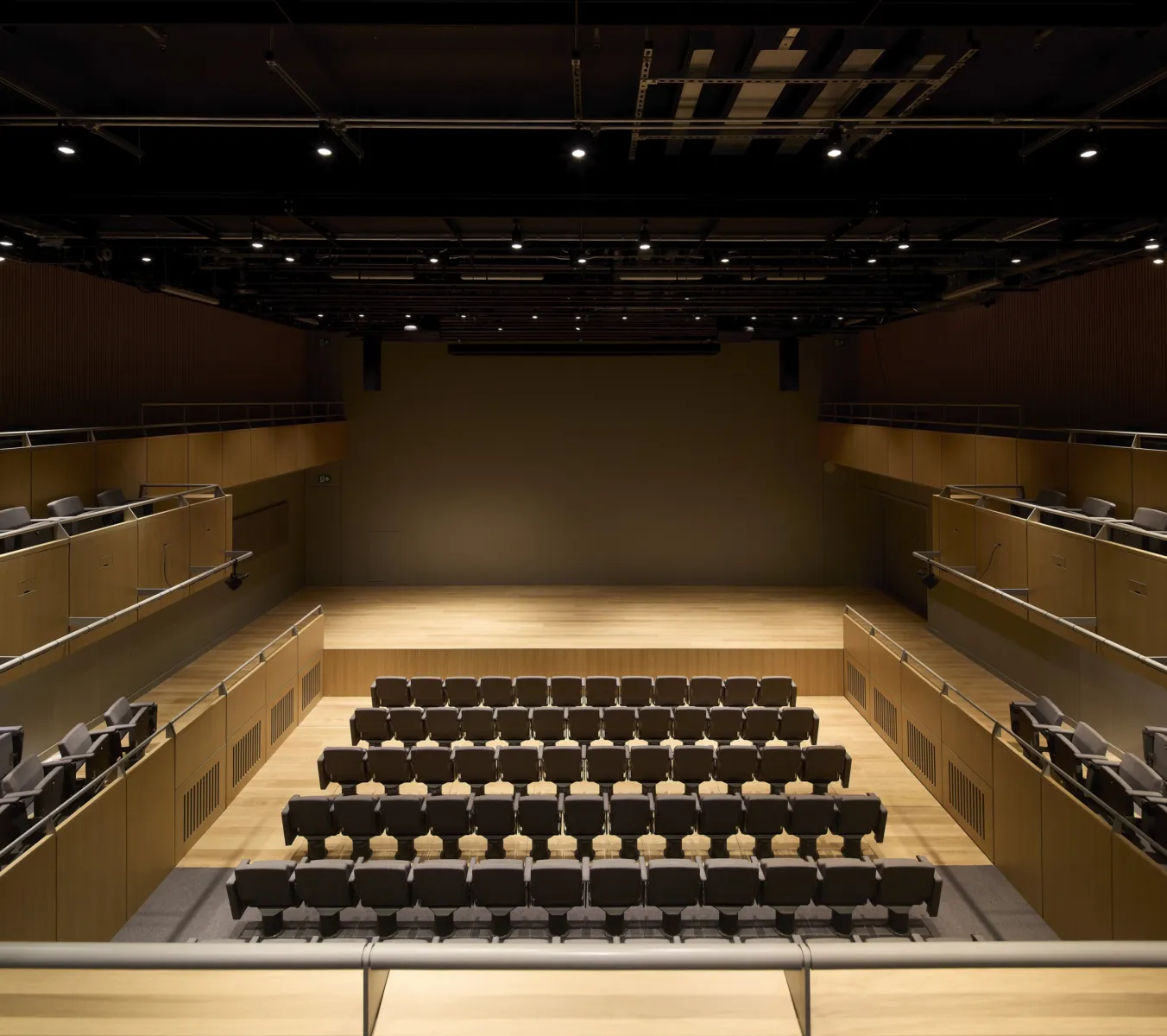 An internal photograph of a performance space