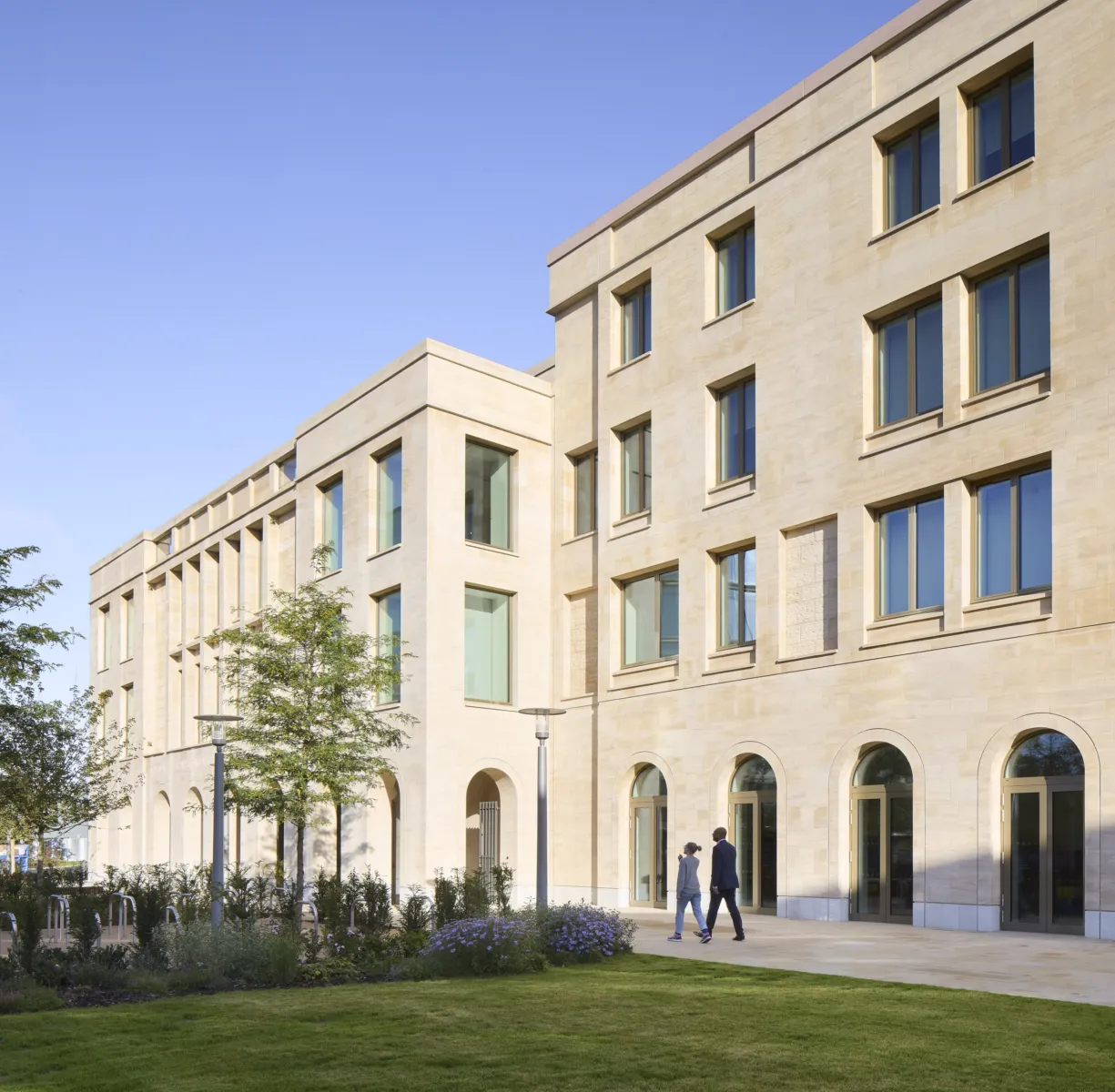 The external facade on a sunny day