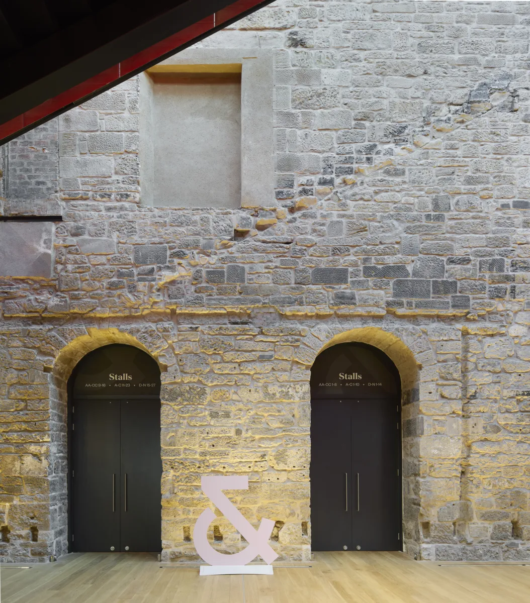 old historic looking facade or an original theatre now an internal wall