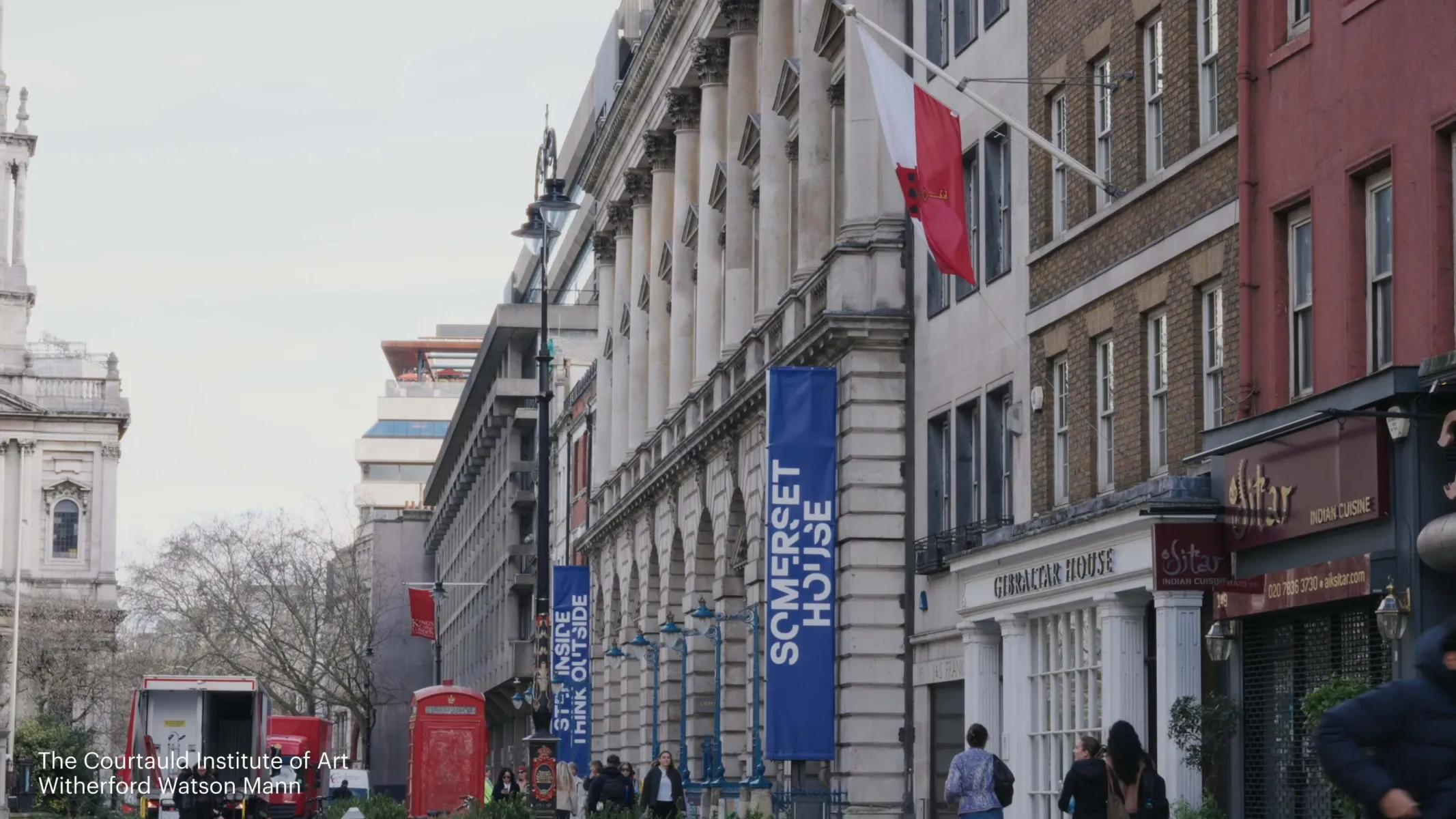 External view of Somerset House and The Courtauld Gallery