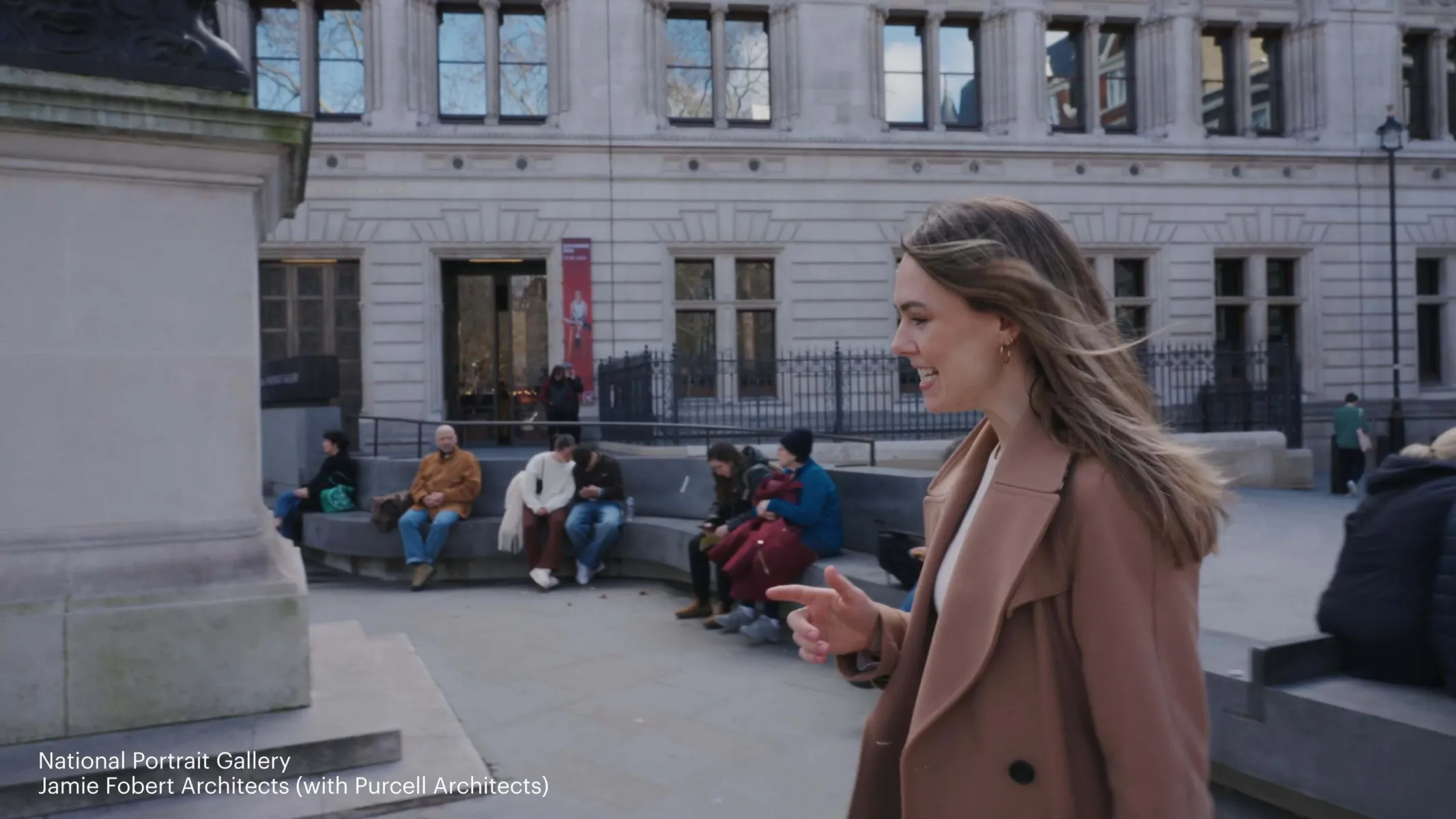 Imogen outside National Portrait Gallery