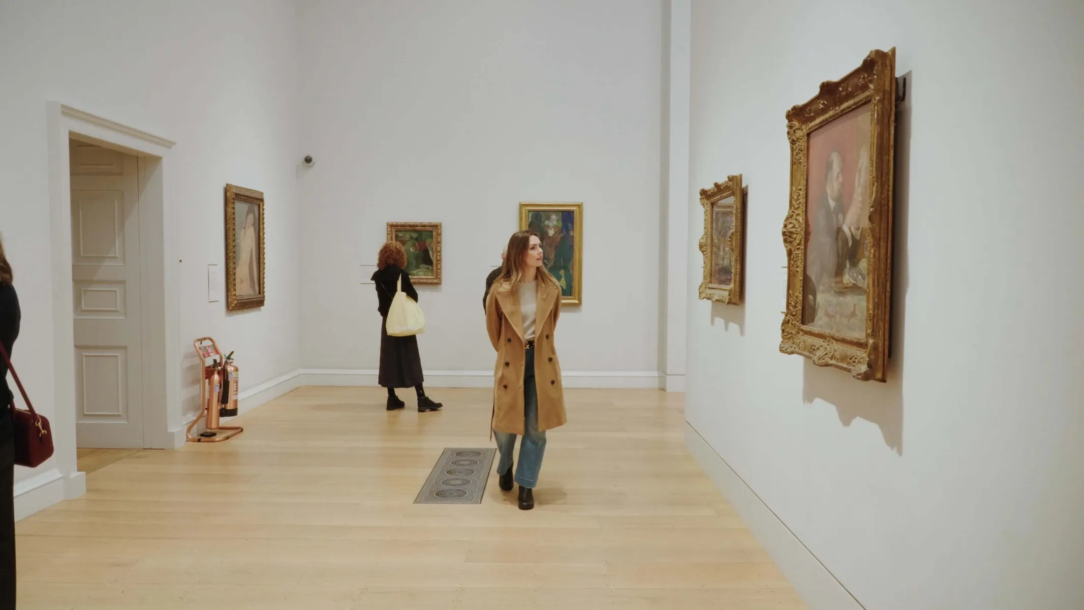 Imogen in one of the galleries at The Courtauld