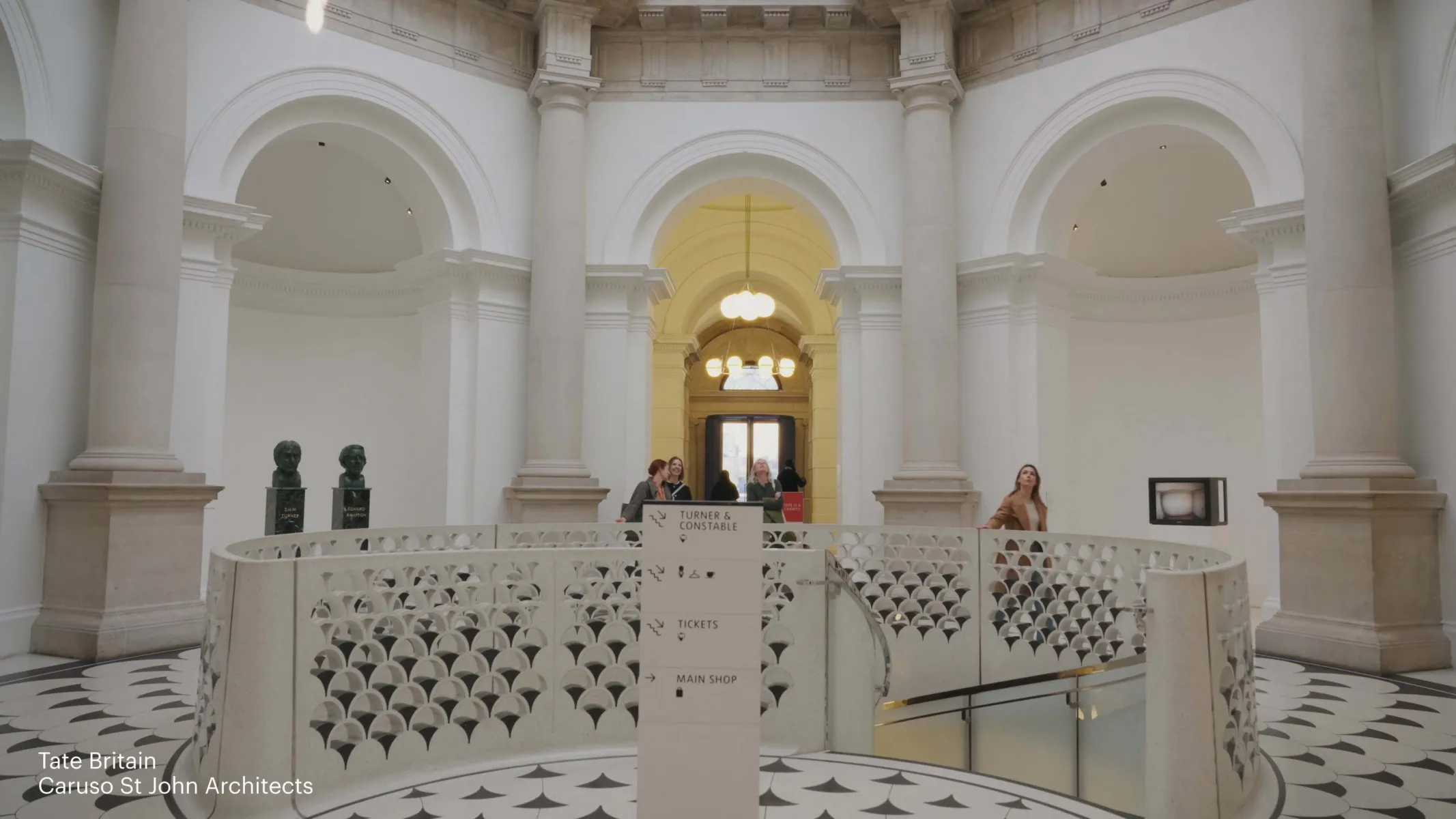 Inside the atrium space at Tate Britain