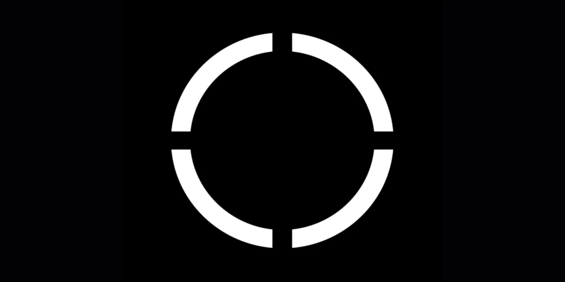 Open circle logo on black background
