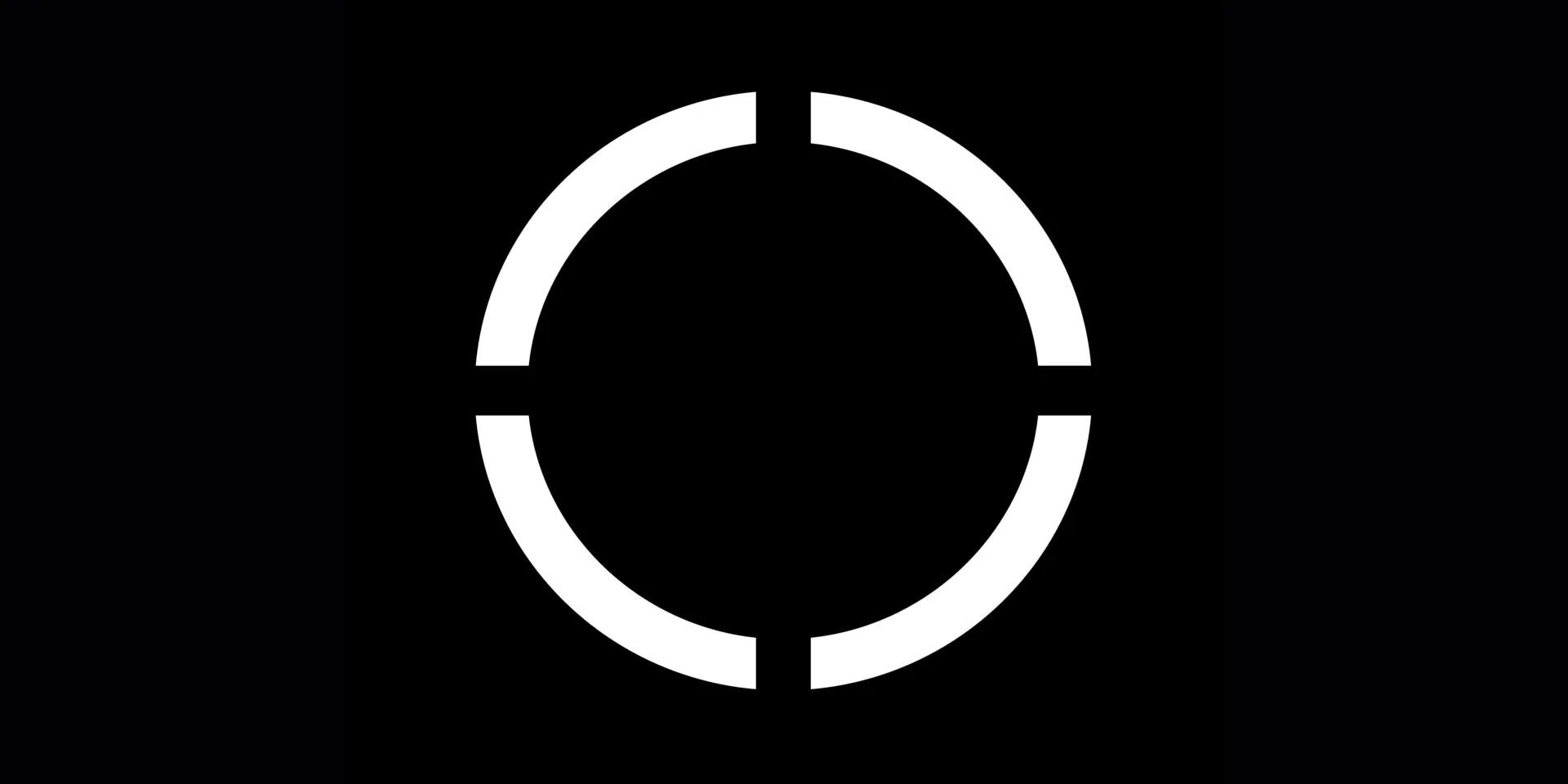 White circle black background