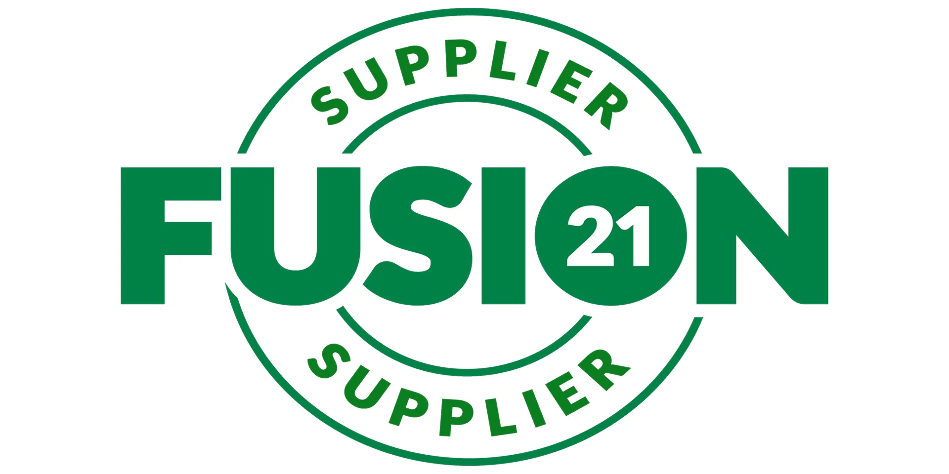 green text on whoite background says fusion 21 supplier.