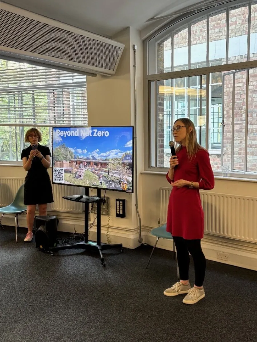 Hero speaking at the launch of the white paper